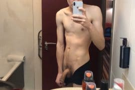Boy taking dick picture