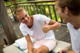 Gay boy getting a massage