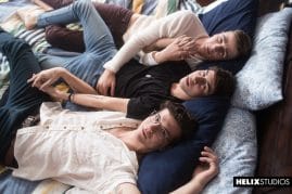 Helix Studios gay boys having a threesome