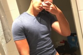 Selfie boy showing cock