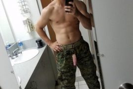 Selfie boy showing cock