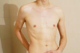 Skinny nude boy