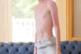 Skinny twink with a cut cock