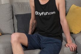 Skinny twink uncut cock