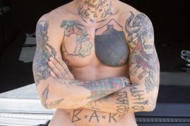 Tattooed men having hardcore gay sex